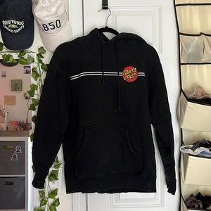 Santa cruz black logo hoodie